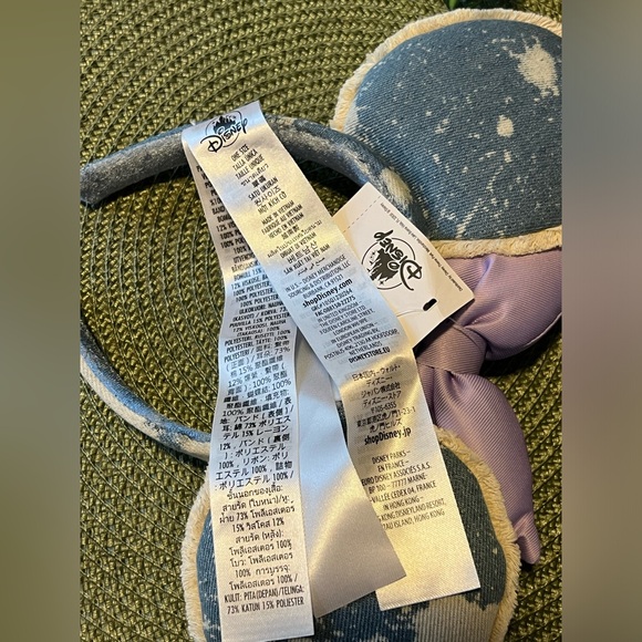 Disney Parks- Bleached Denim Minnie Ear Headband (NWT) - Picture 2 of 5